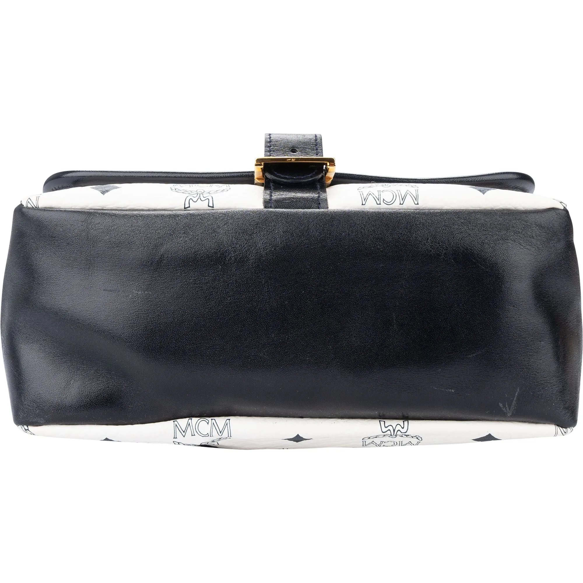 MCM White Visetos Monogram Crossbody Bag