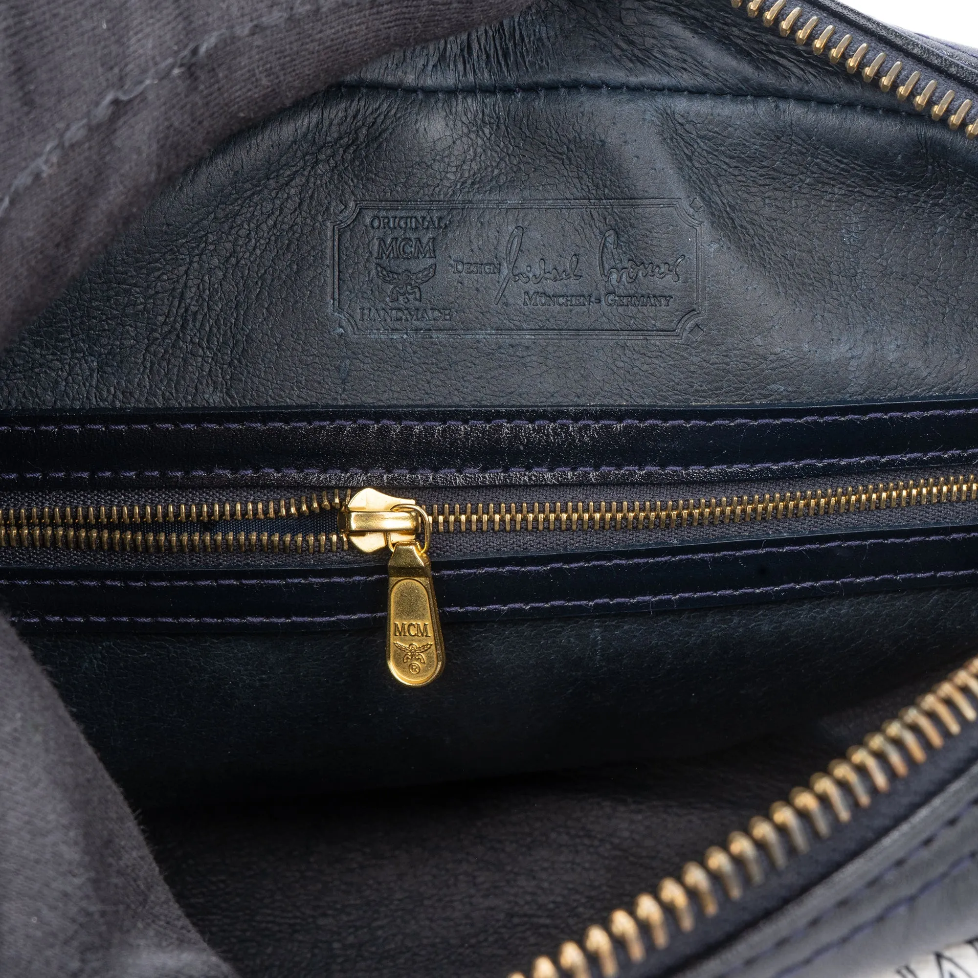 MCM White Visetos Monogram Crossbody Bag