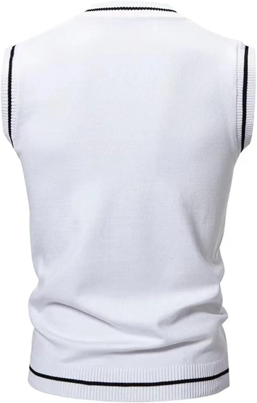 Men's Argyle Vest Sweater Plus Size V Neck Sleeveless Pullover Sweaters Fashion Slim Fit Thermal Knitwear Tank Tops