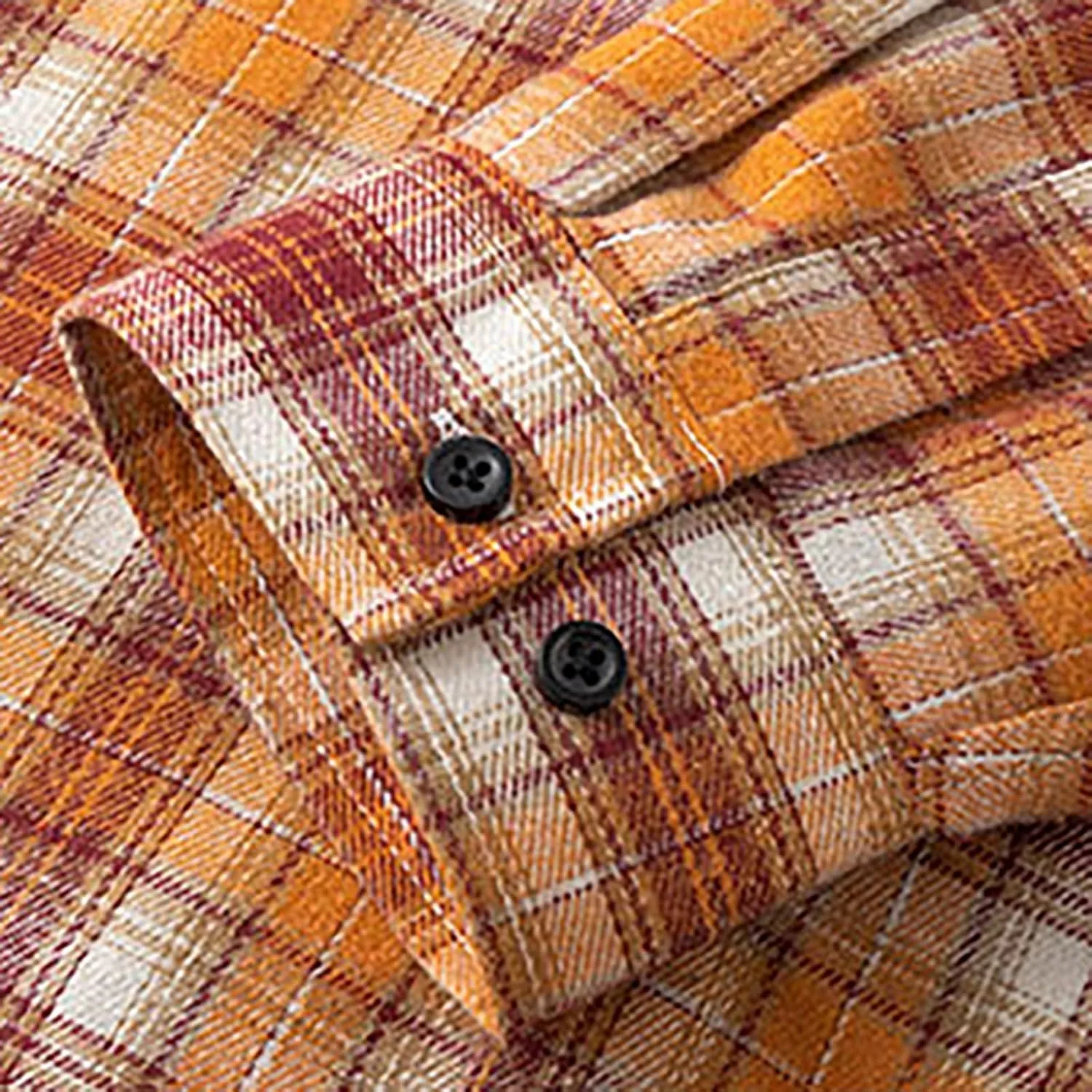Men's Button Down Regular Fit Long Sleeve Plaid Flannel Casual Shirts Long Sleeve Loose Fit Fashion Checked Shirts