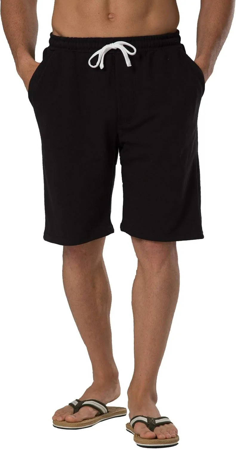 Men’s Casual Cotton Knit Short Drawstring Elastic Jogger Gym Shorts