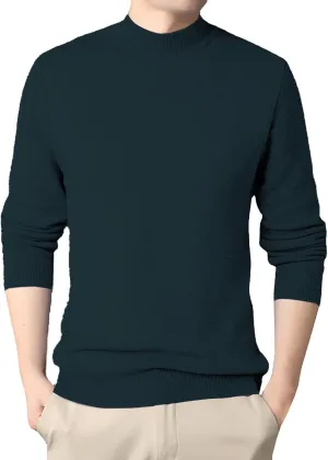 Men's Crewneck Sweater Sherpa Lined Sweatshirts Slim Fit Long Sleeve Underwear Fleece Winter Thermal Pullover Coats