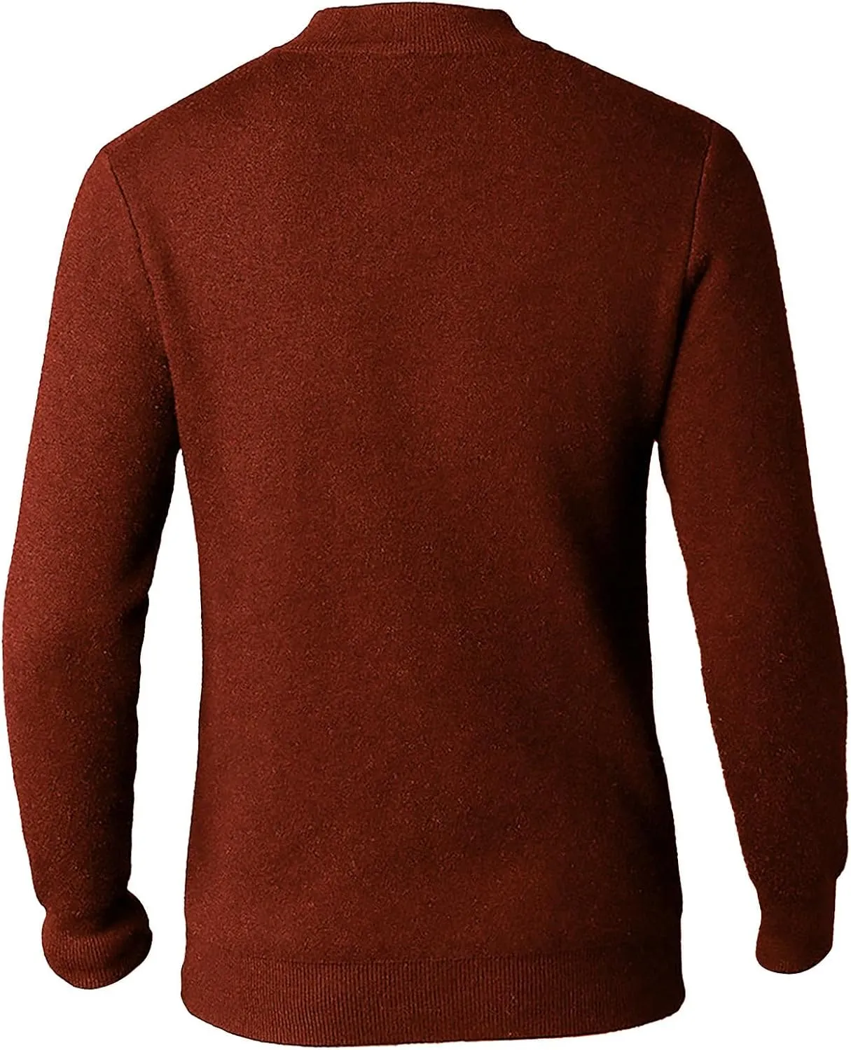 Men's Crewneck Sweater Sherpa Lined Sweatshirts Slim Fit Long Sleeve Underwear Fleece Winter Thermal Pullover Coats