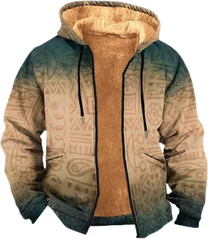 Men's Full Zip Up Fleece Flannel Jackets Camo Camouflage Hoodies Warm Sweater Coat Hunting Performance Sweatshirt