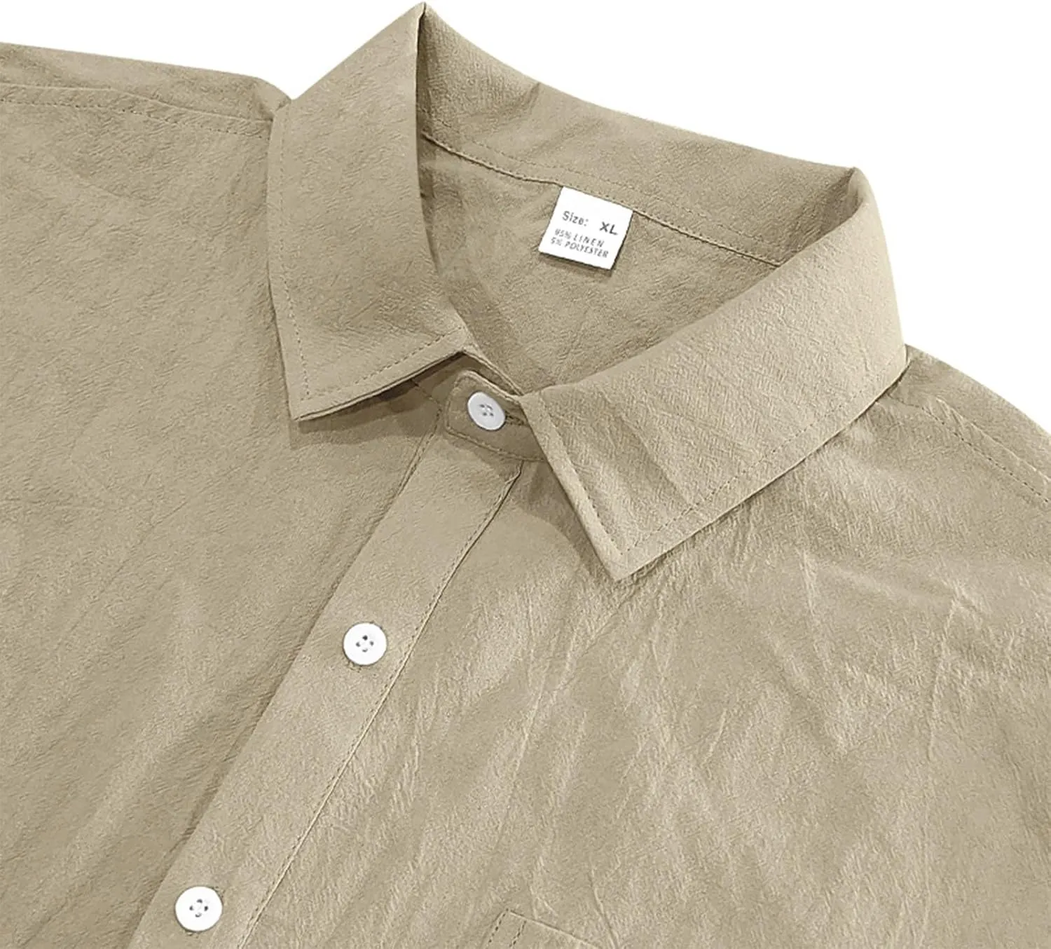 Men's Linen Shirts Short Sleeve Button Down Shirts Casual Summer Beach Linen Shirt Holiday Wedding Hawaiian Shirt