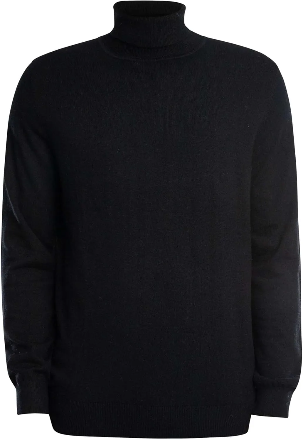 Men's Regular Fit Turtle Neck Knit, Black
