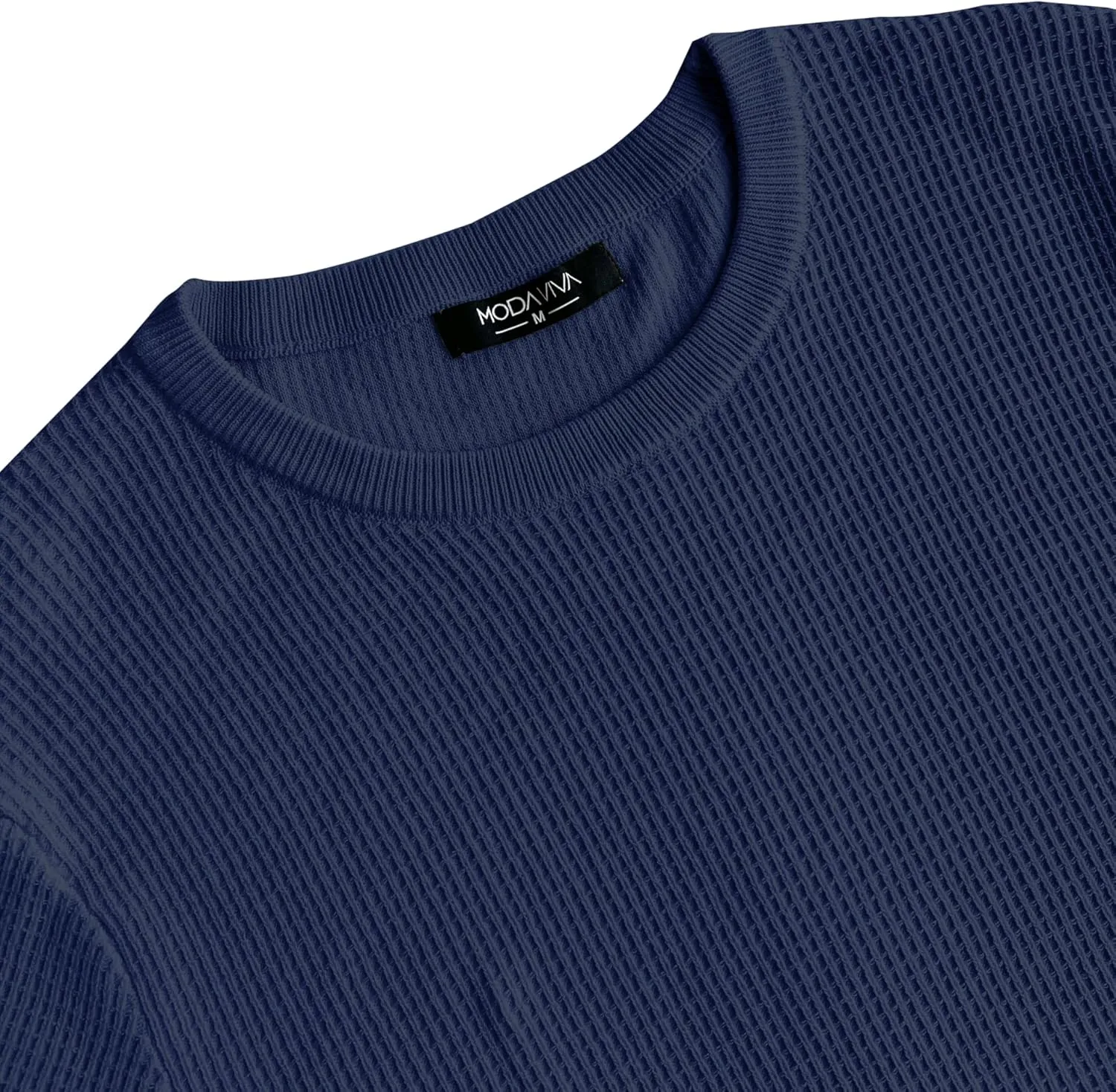 Men's Short Sleeve Knit T-Shirts Casual Crewneck Solid Waffle Texture Knit Shirt