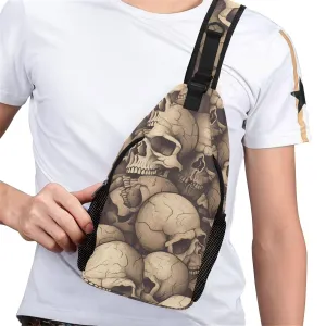 Men's Skull Heads Casual Chest Bag