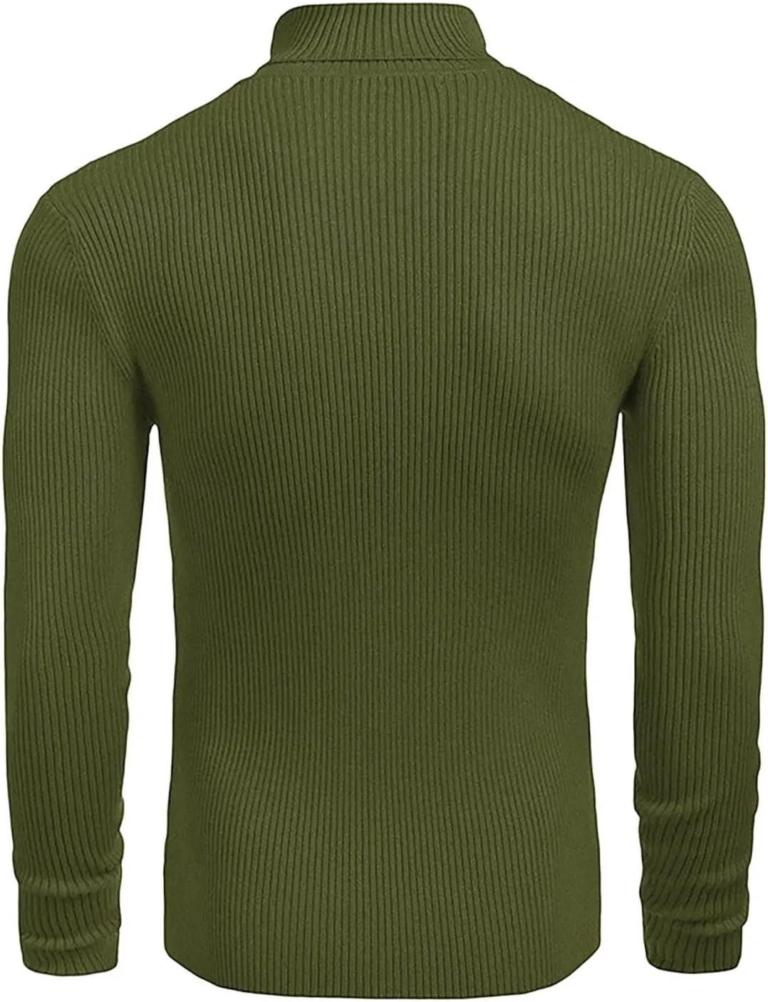 Mens Slim Fit Turtleneck Sweater Basic Long Sleeve Solid T-Shirt Thermal Casual Knitted Turtle Neck Pullover Sweater