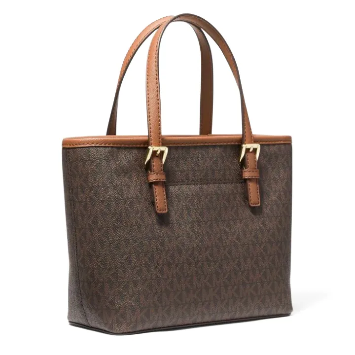 M.I.C.H.A.E.L K.O.R.S Jet Set Travel Extra-Small Logo Top-Zip Tote Bag for Shoulder/Crossbody Wear