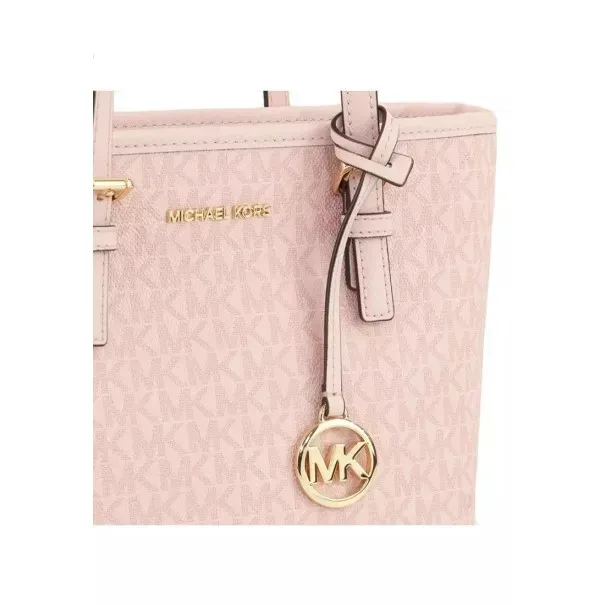 M.I.C.H.A.E.L K.O.R.S Jet Set Travel Extra-Small Logo Top-Zip Tote Bag for Shoulder/Crossbody Wear