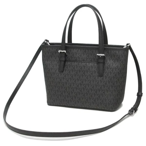 M.I.C.H.A.E.L K.O.R.S Jet Set Travel Extra-Small Logo Top-Zip Tote Bag for Shoulder/Crossbody Wear