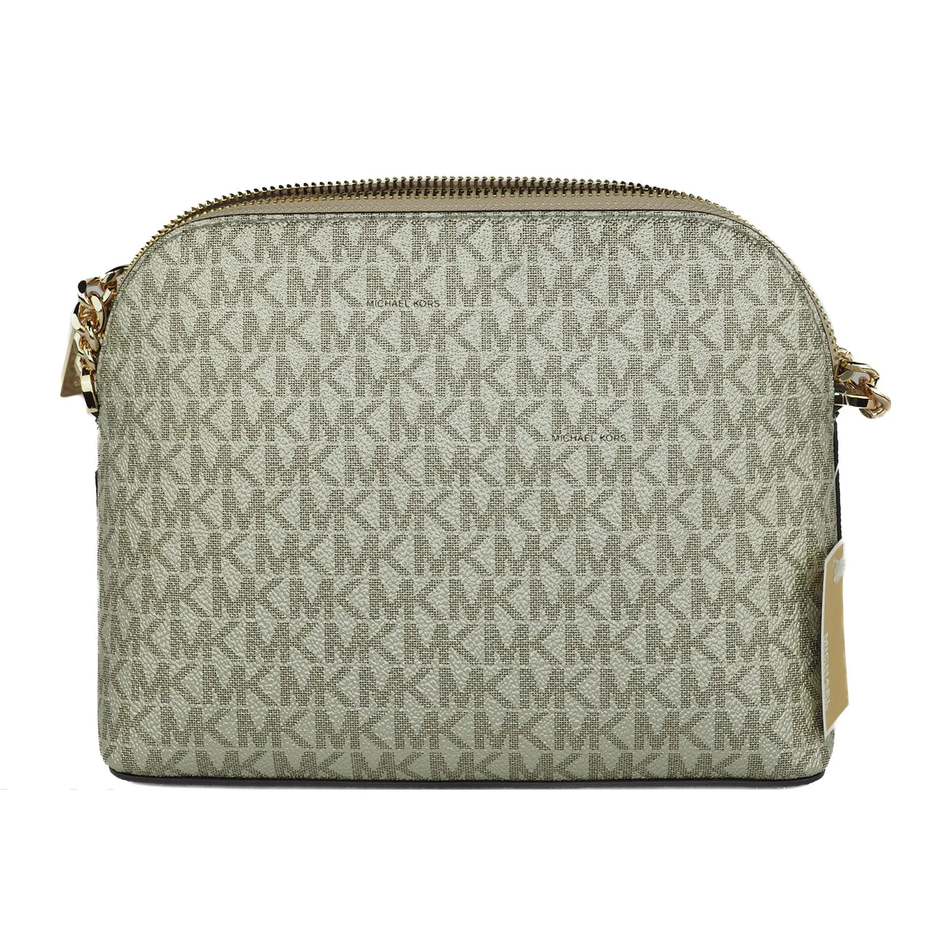 MICHAEL KORS Medium Signature Dome Jet Set Crossbody Bag In Gold