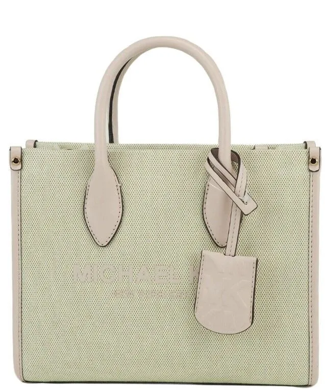Michael Kors Mirella Small Powder Blush Canvas Shopper