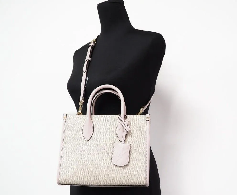 Michael Kors Mirella Small Powder Blush Canvas Shopper