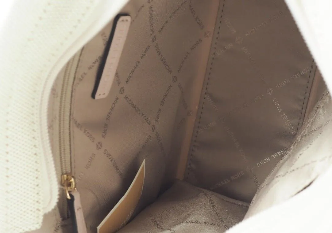 Michael Kors Mirella Small Powder Blush Canvas Shopper