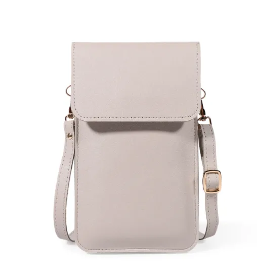 Mini Shoulder Crossbody Bags for Women, Casual Solid Color Mobile Phone Bag Long Wallet
