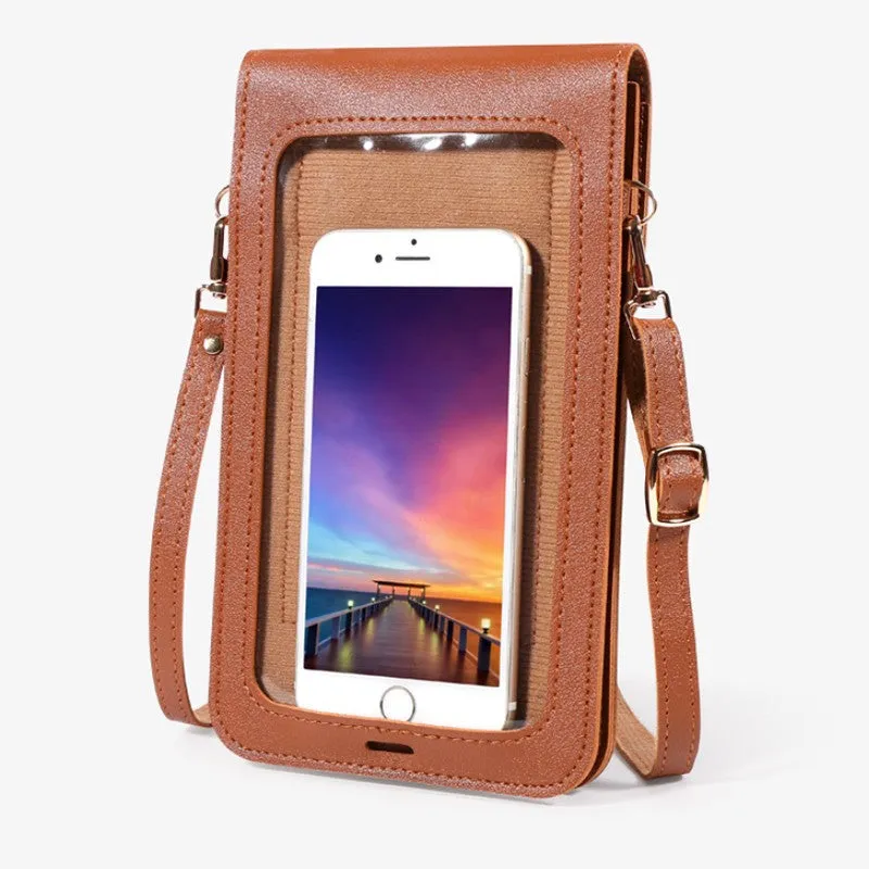 Mini Shoulder Crossbody Bags for Women, Casual Solid Color Mobile Phone Bag Long Wallet