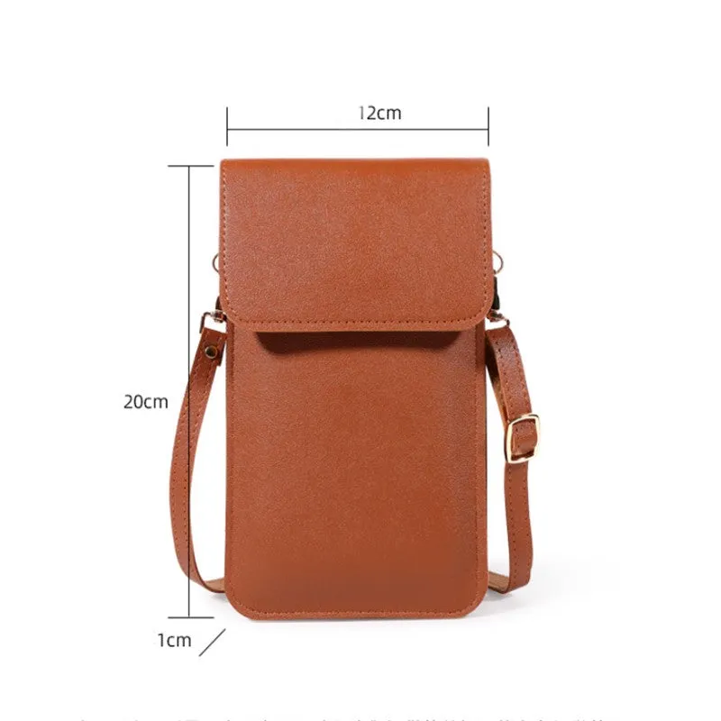 Mini Shoulder Crossbody Bags for Women, Casual Solid Color Mobile Phone Bag Long Wallet