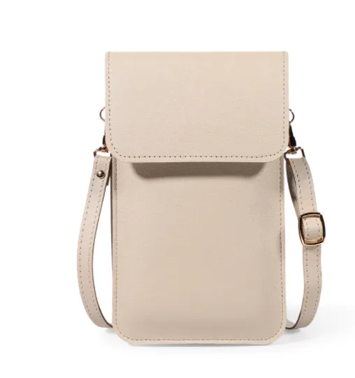 Mini Shoulder Crossbody Bags for Women, Casual Solid Color Mobile Phone Bag Long Wallet