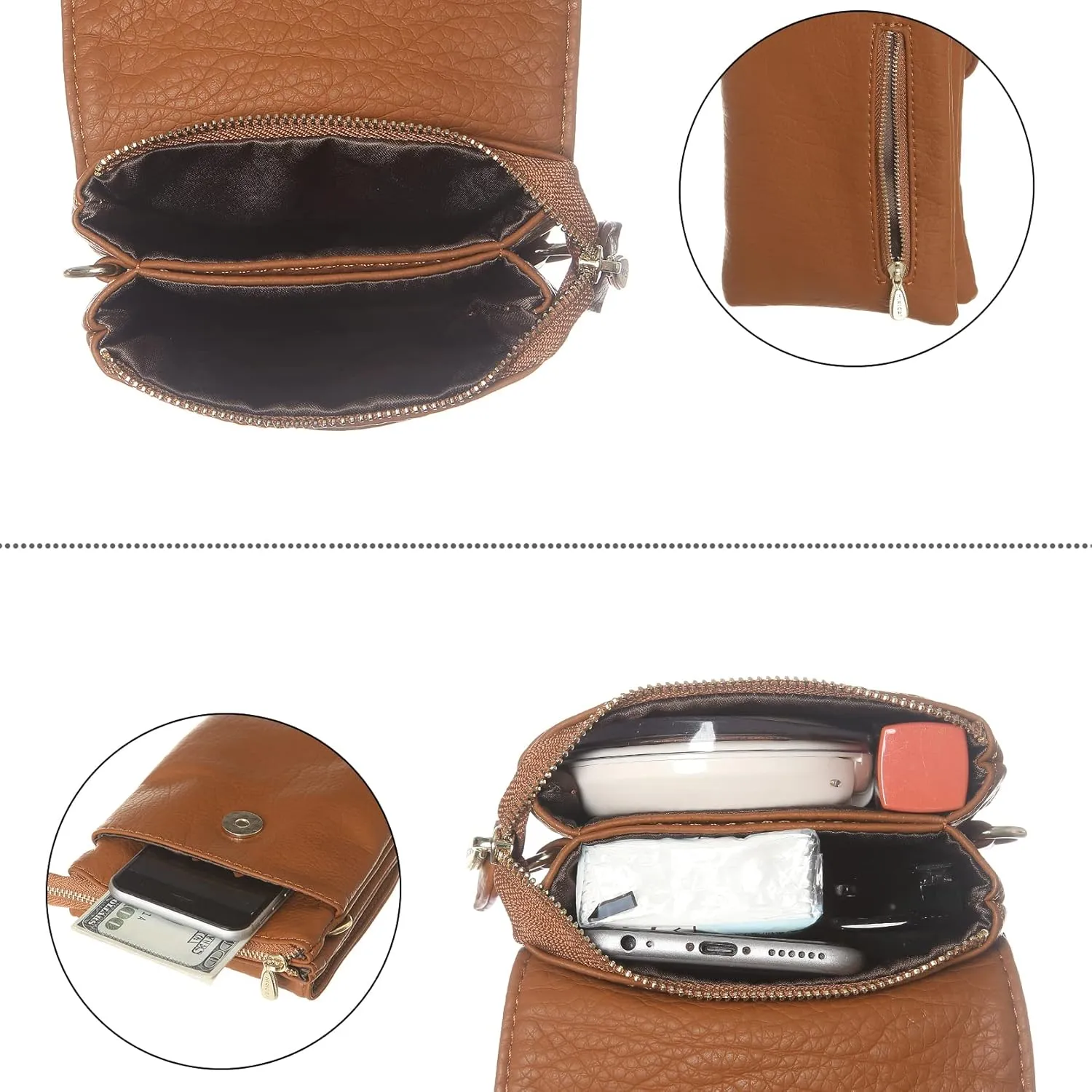 MINICAT Roomy Pockets Small Crossbody Bags Cell Phone Wallet Purses for Women