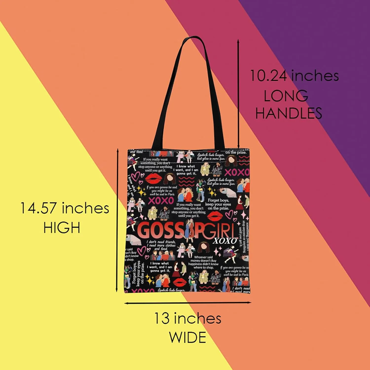 MNIGIU Gossip TV Show Inspired Gift Gossip XOXO Tote Bag Gossip Fans Gift Gossip TV Show Lover Gift