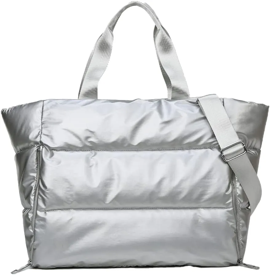 Molodo Gym Bag for Women,Travel Tote Bags Waterproof Puffer Gym Bag Duffle Bag for Yoga Sports Vacation 2024