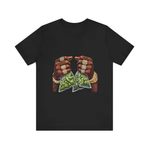 Money Bags Unisex Jersey Tee - Colorful Cannabis Art Tee