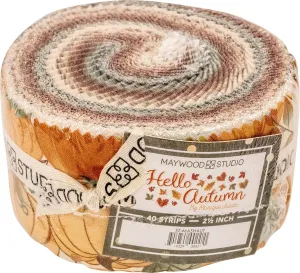 Monique Jacobs Hello Autumn Strips 40 2.5-inch Strips Jelly Roll Maywood Studio, Assorted