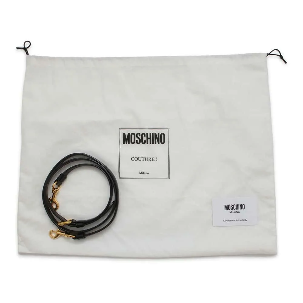 MOSCHINO Moschino Teddy Bear Panel 2way Tote WhiteA75458210 PVC Coated Canvas