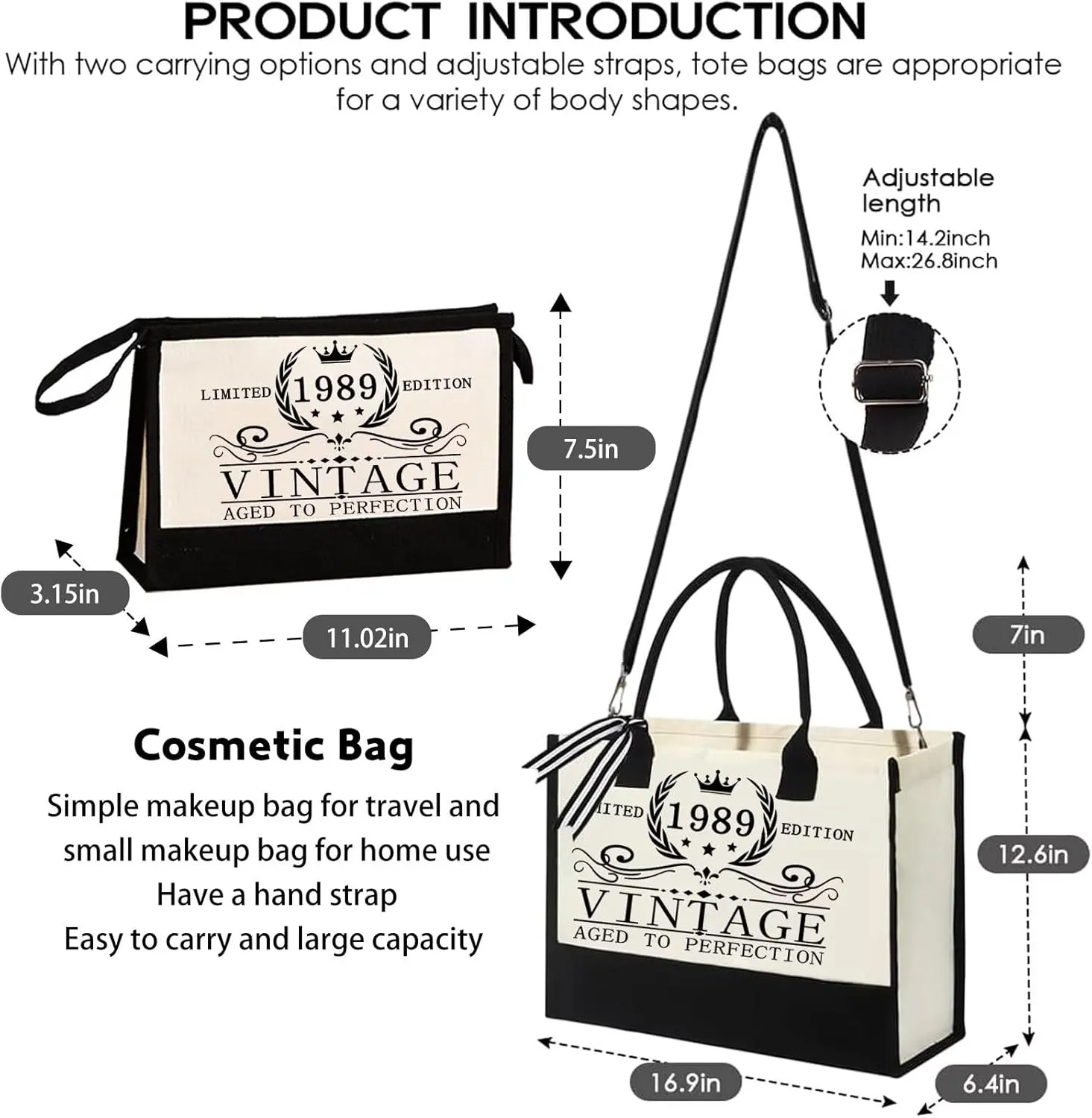 Mothers Day Gifts Retirement Gift for Woman Birthday bags for women Vintage Tote Bag set