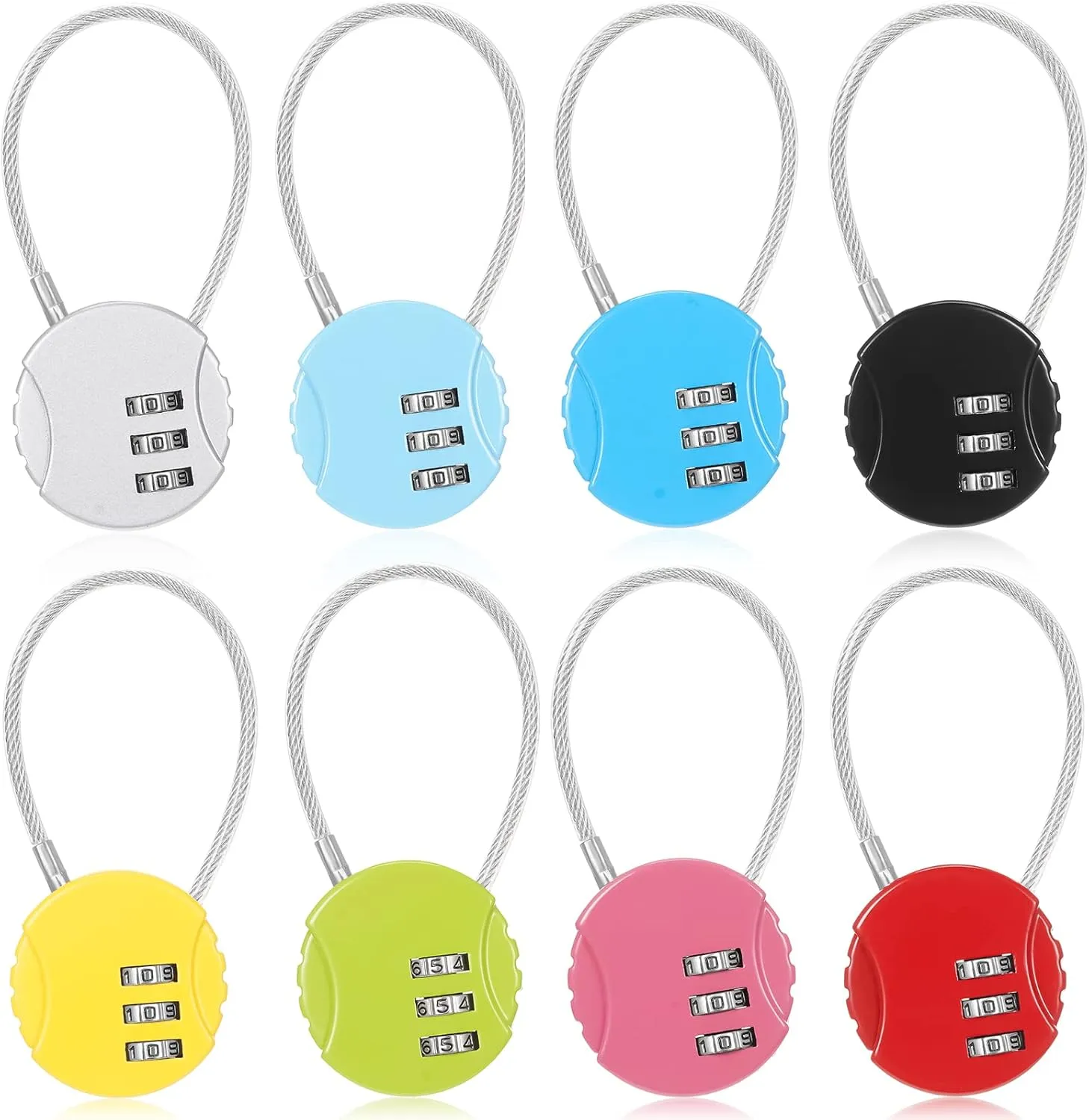 Moxweyeni Combination Lock 3 Digit Gym Padlock Waterproof Resettable Bag Luggage Gate Padlock Outdoor for School Locker Travel Toolbox Storage