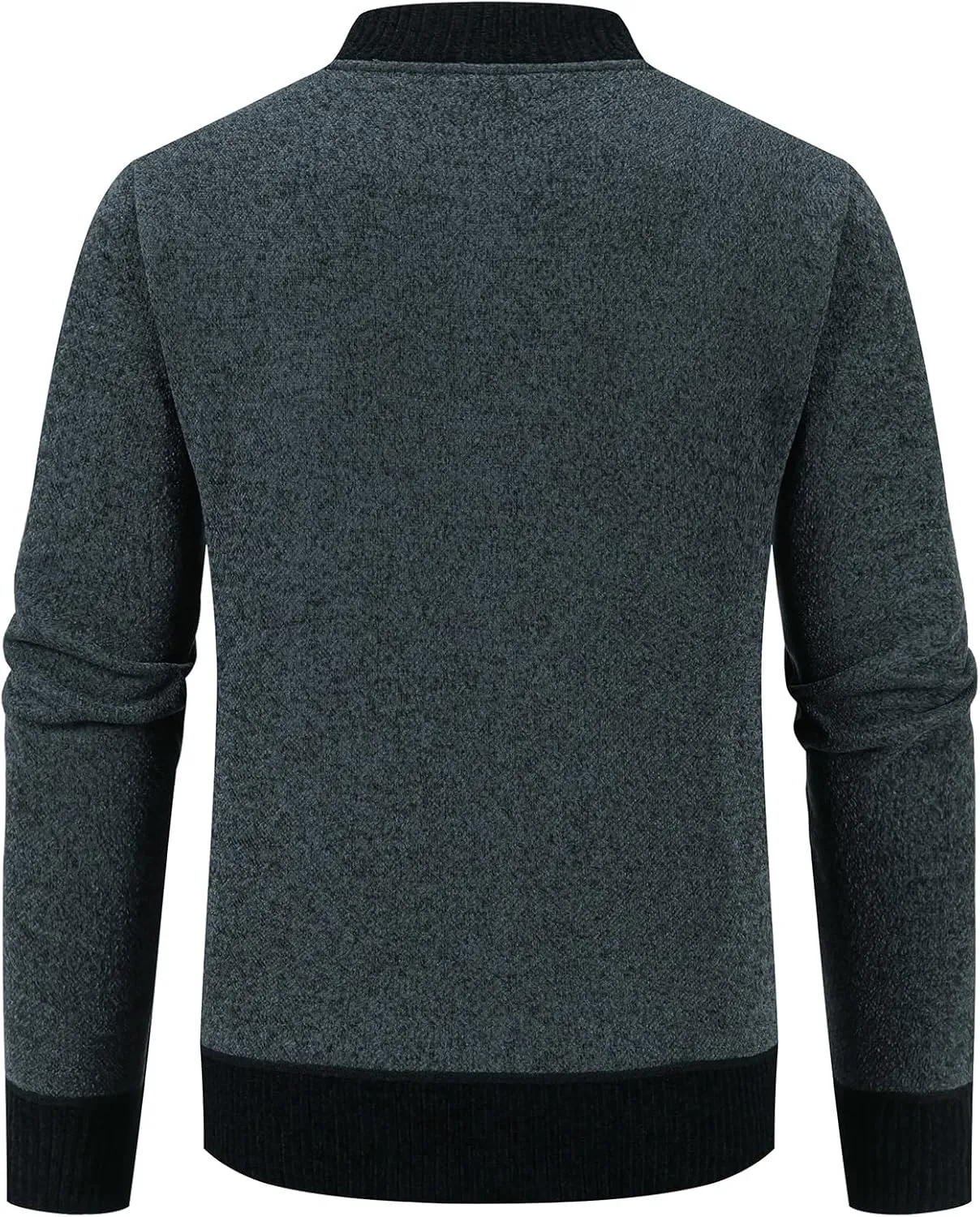 Mylldey Mens Casual Full Zip Cardigan Sweaters Cable Knit Jacket Sweater Men, US Size