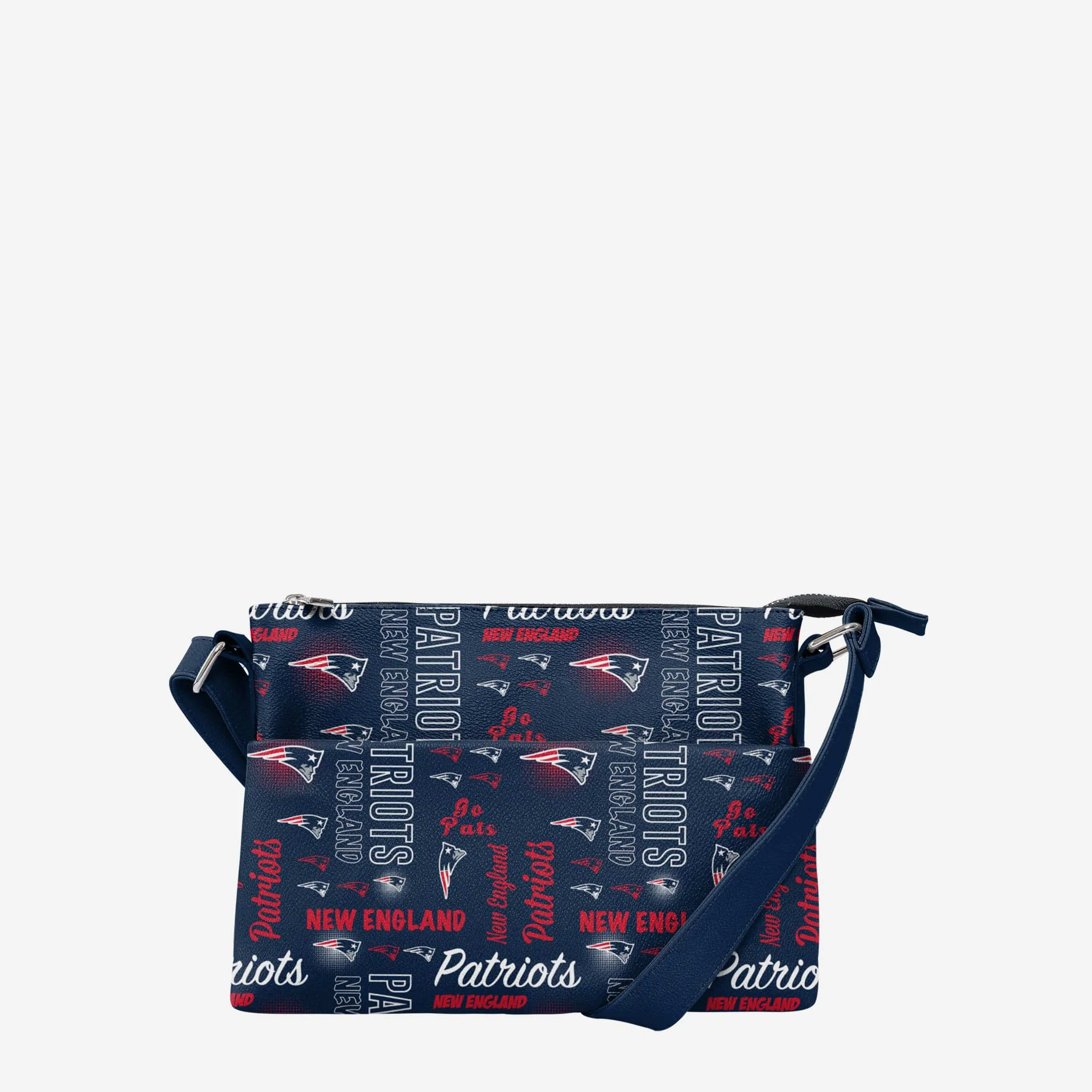 New England Patriots Spirited Style Printed Collection Foldover Tote Bag