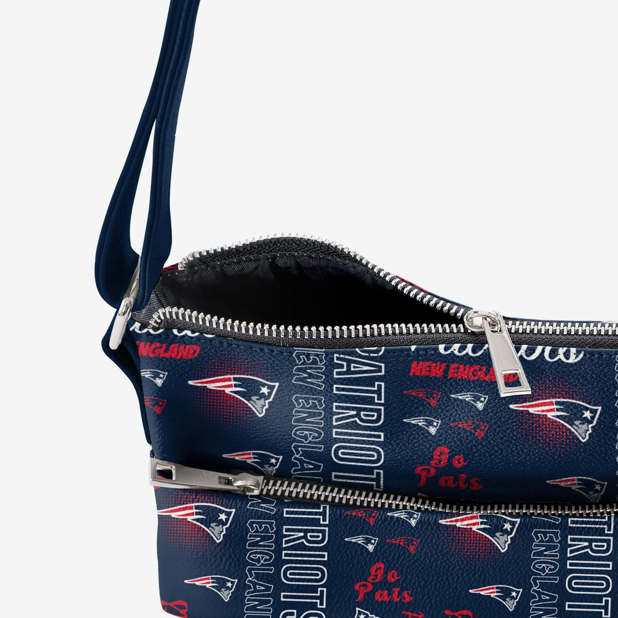 New England Patriots Spirited Style Printed Collection Foldover Tote Bag