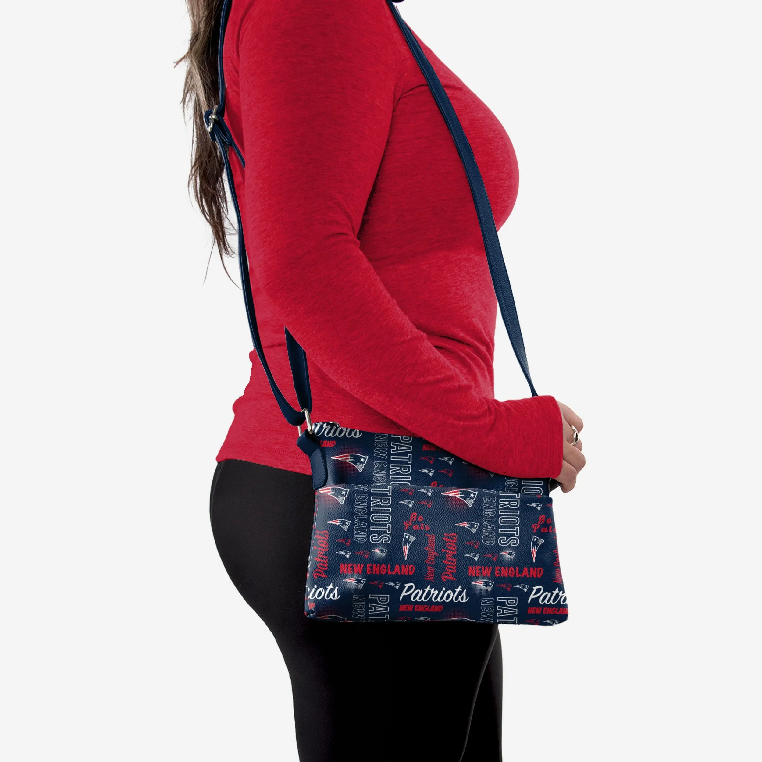 New England Patriots Spirited Style Printed Collection Foldover Tote Bag