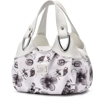 NICOLE & DORIS Ladies Fashion Handbags Elegant Top-handle Bags for Women Floral Shoulder Bags PU Leather