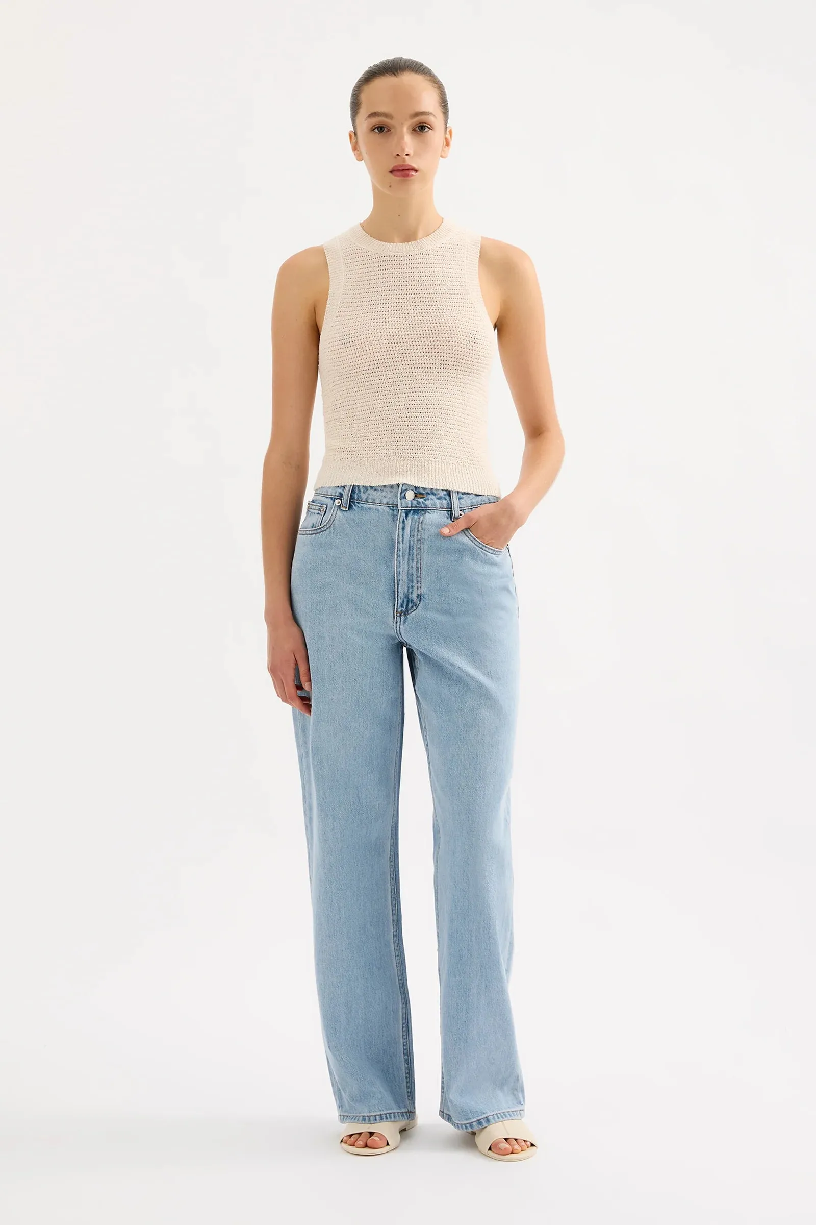Nude Lucy - Ember Knit Tank (Cream)