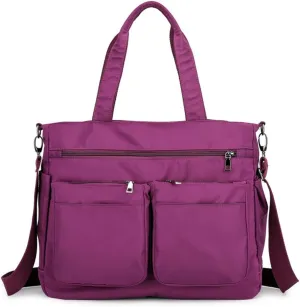 Nylon Tote Handbags Lightweight Tote Shoulder Bag Waterproof Large Tote Travel Bag