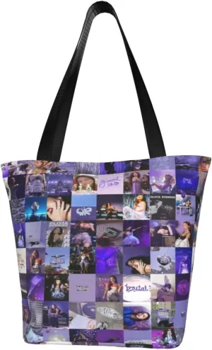 Olivia Songwriter Actress Rodrigo Reusable Grocery Bag for Kitchen Shopping Handbag Tote Bags with Zipper Unisex Classic Shoulder Bag Daily Bags for Trip