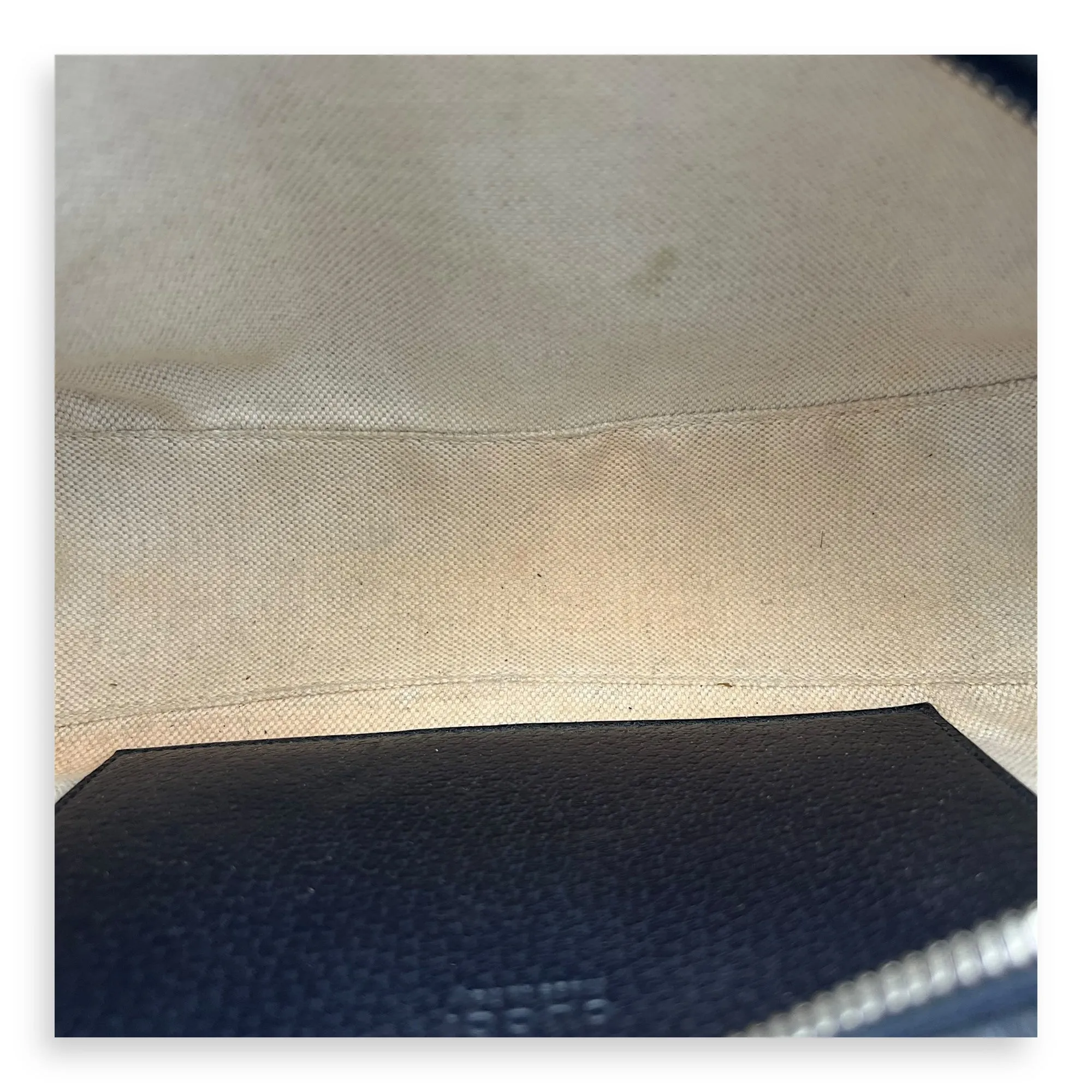 Ophidia Crossbody Bag Blue in Coated Canvas, Silver hardware