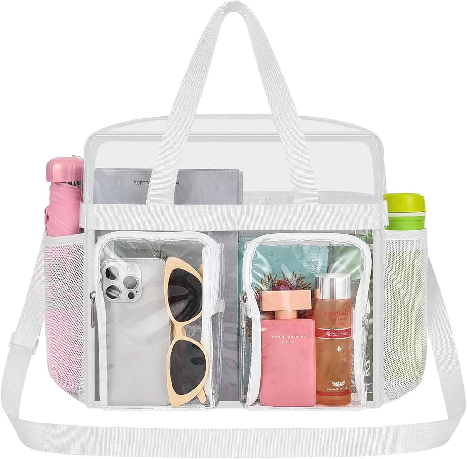 Oraben Clear Tote Bag Clear Bag Stadium Approved 12x6x12 Stadium Bag for Work, Sports Games,Gym