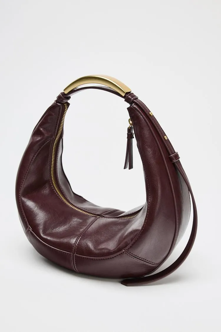 Oval Bag with Metal Strap