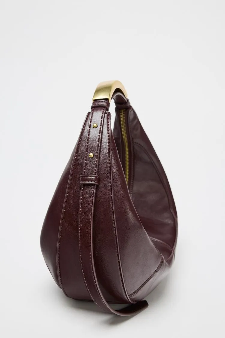 Oval Bag with Metal Strap