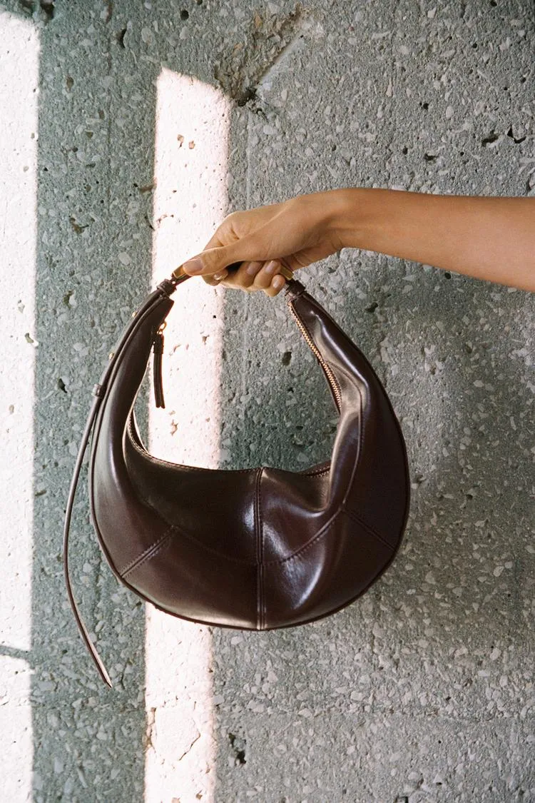 Oval Bag with Metal Strap