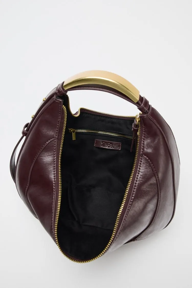 Oval Bag with Metal Strap