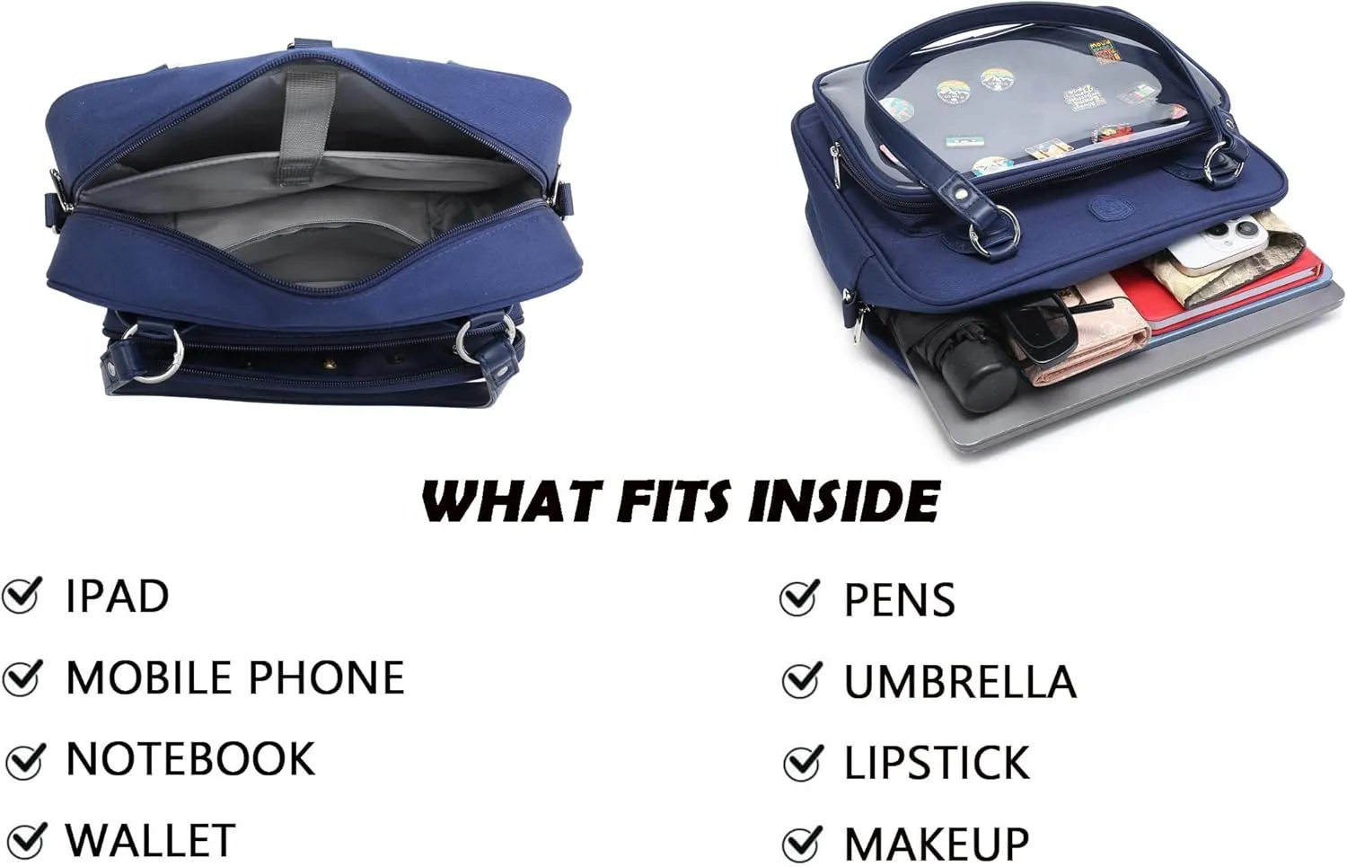 Oxford Ita Bag Crossbody Shoulder Bag Satchel Messenger Backpack Multi-Purpose Pins Display