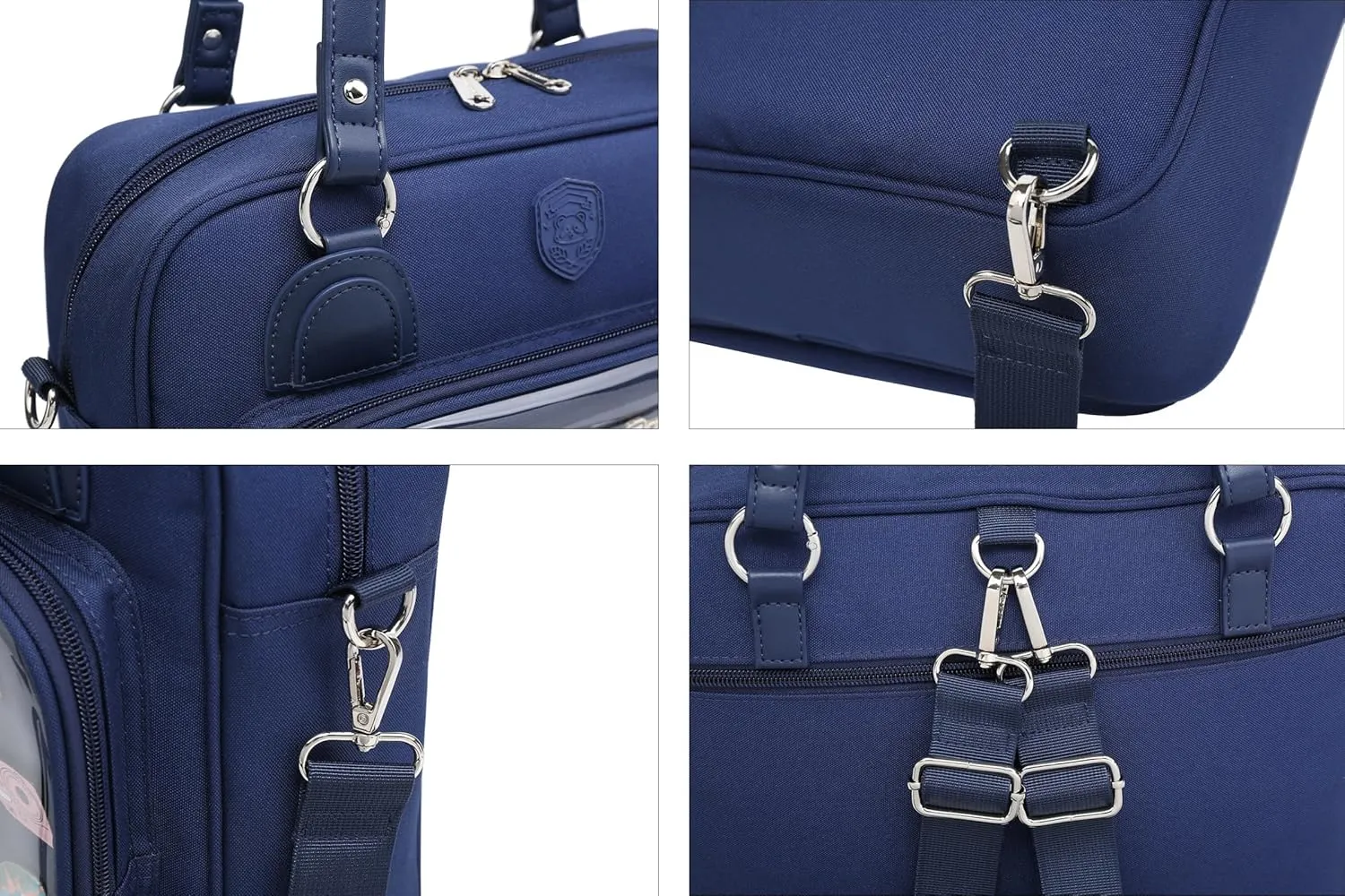 Oxford Ita Bag Crossbody Shoulder Bag Satchel Messenger Backpack Multi-Purpose Pins Display