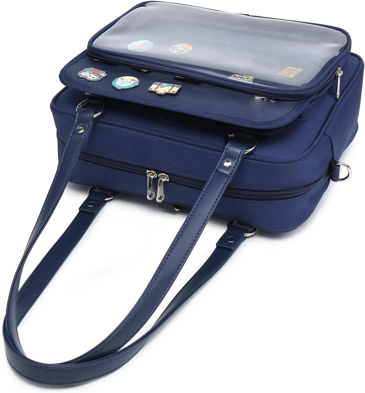 Oxford Ita Bag Crossbody Shoulder Bag Satchel Messenger Backpack Multi-Purpose Pins Display