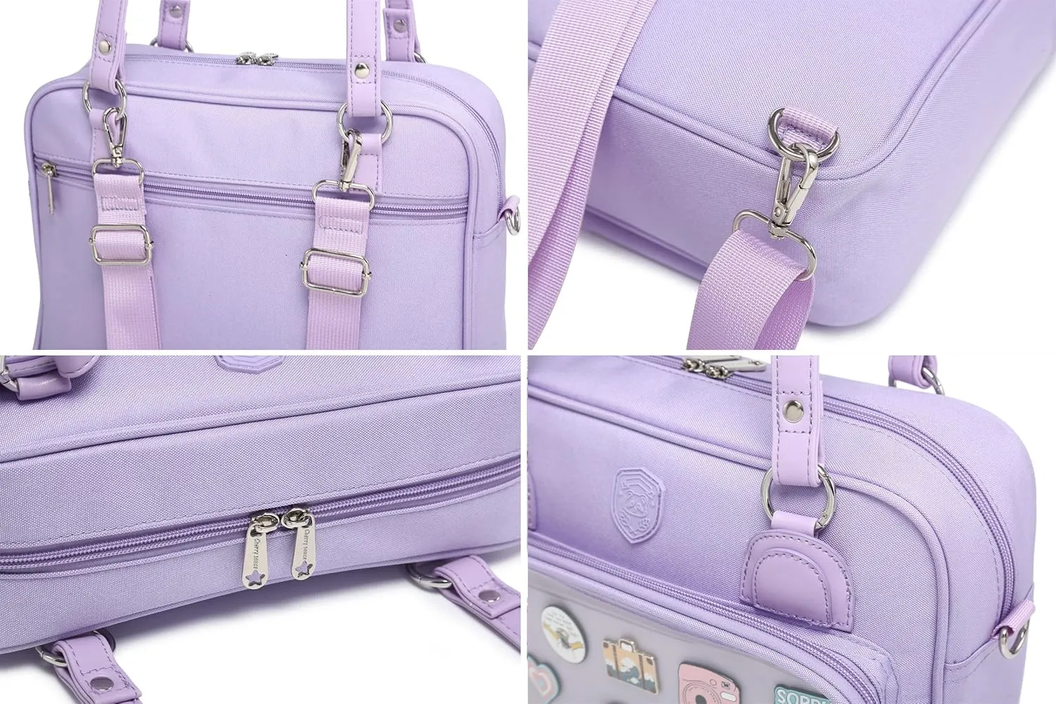 Oxford Ita Bag Crossbody Shoulder Bag Satchel Messenger Backpack Multi-Purpose Pins Display